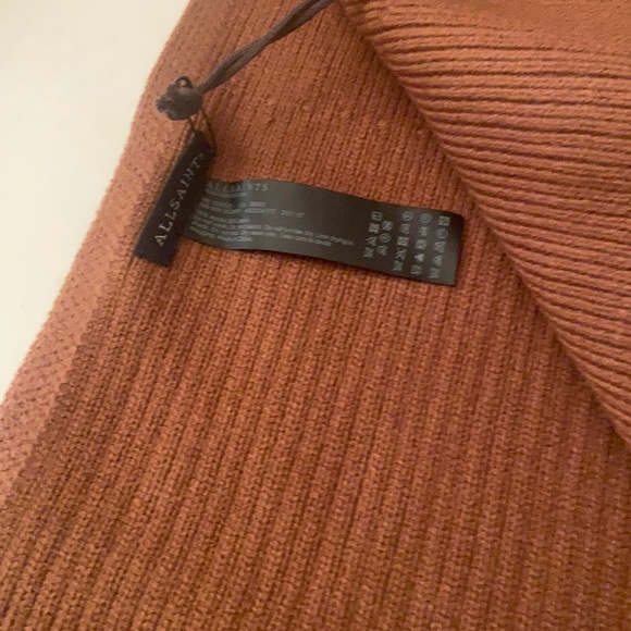 All Saints mixed rib scarf - Picture 5 of 9